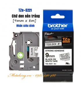 Brother TZe-324, Khổ 9mm, Dài 8m, Gold On Black, Chống Thấm Nước | ⓿❾❼❼❹❼❽❹❻❻ | METAKING