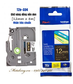 Brother TZe-731, Khổ 12mm, Dài 8m, Black On Green, Chống Thấm Nước | ⓿❾❼❼❹❼❽❹❻❻ | METAKING