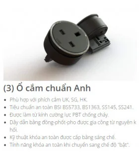 COMBO [ 1 Thanh Ray Tiếp Điện Line8 Model S (600mm/Tiêu chuẩn/Màu Đen) + 3 Ổ cắm MLT-1 (Đen/Trắng) | ⓿❽❻❽❺⓿❺⓿❺❻ | metaking.vn