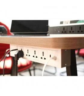 Ổ cắm điện lắp dưới bàn (hoặc trên tường) cao cấp Meta MK102UW | ⓿❽❻❽❺⓿❺⓿❺❻ | metaking.vn