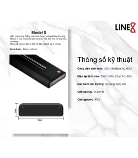 COMBO [ Ray Điện Line8 Lắp Nổi Dài 60CM + 03 Ổ Cắm Zen MLT ]