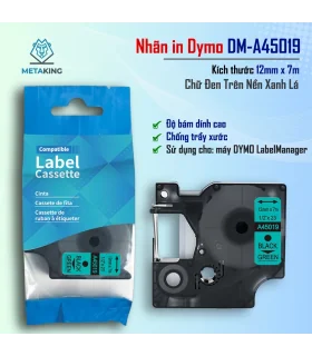 Dymo DM-A45017, [12mm x 7m], Chữ đen nền đỏ | ⓿❾❼❼❹❼❽❹❻❻ | METAKING
