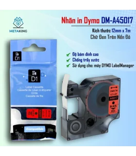 Dymo DM-A40913, [9mm x 7m], Chữ đen nền trắng | ⓿❾❼❼❹❼❽❹❻❻ | METAKING