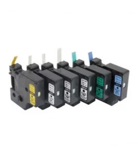 Ống co nhiệt Dymo DM-A18051, [6mm x 7m], Chữ đen nền trắng