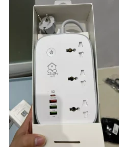 Ổ Cắm Điện Wifi Thông Minh, 3 Chấu + Sạc Nhanh Type C 30W, Cài Đặt Hẹn Giờ, Điều Khiển Từ Xa Qua App