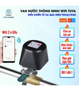 Van Nước Thông Minh WIFI TUYA, Điều Khiển Đóng Mở Qua App, Cài Đặt Tưới Cây Tự Động
