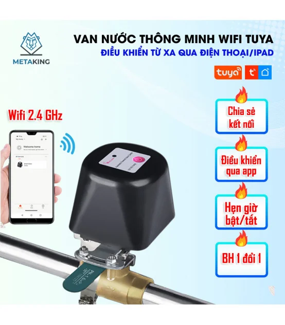 Van Nước Thông Minh WIFI TUYA, Điều Khiển Đóng Mở Qua App, Cài Đặt Tưới Cây Tự Động | ⓿❾❼❼❹❼❽❹❻❻ | METAKING