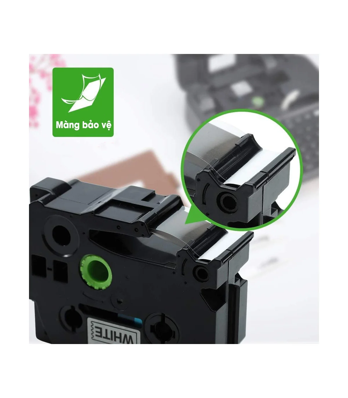 Nhãn In AZe-241 [18mm X 8m, Chữ đen trên nền trắng] | ⓿❾❼❼❹❼❽❹❻❻ | METAKING