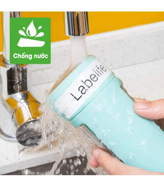 Nhãn In AZe-241 [18mm X 8m, Chữ đen trên nền trắng] | ⓿❾❼❼❹❼❽❹❻❻ | METAKING