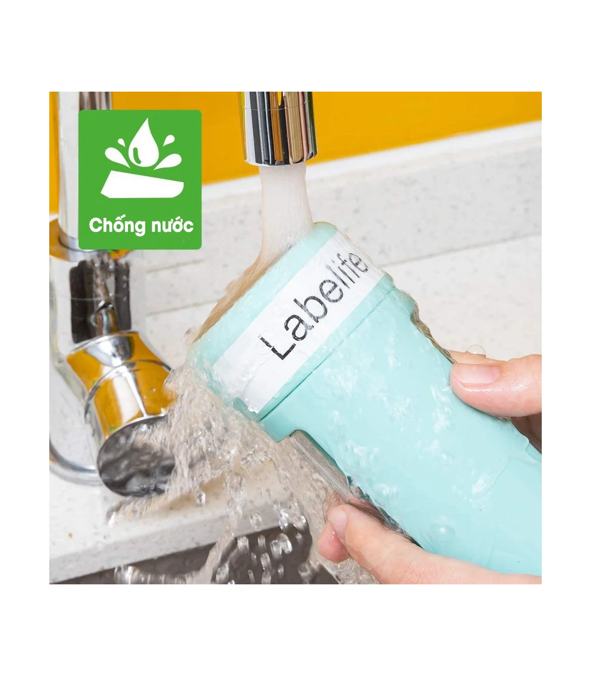 Nhãn In AZe-631 [12mm X 8m, Chữ đen trên nền vàng] | ⓿❾❼❼❹❼❽❹❻❻ | METAKING