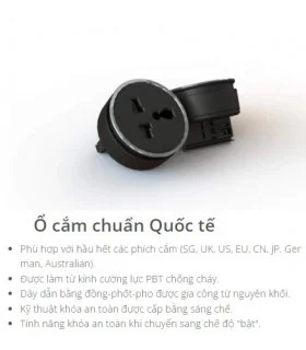 Ổ cắm điện Line8 MLT-1, chuẩn Quốc tế
