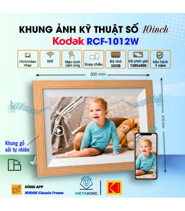 Khung Ảnh Kỹ Thuật Số Wifi Kodak RCF-1012W | ⓿❾❼❼❹❼❽❹❻❻ | METAKING