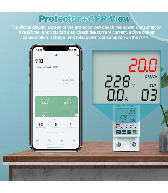Công Tơ Điện Tuya Zigbee, Đồng Hồ Đo Điện 63A, Điều Khiển Từ Xa, Chống Rò Rỉ Điện | ⓿❾❼❼❹❼❽❹❻❻ | METAKING