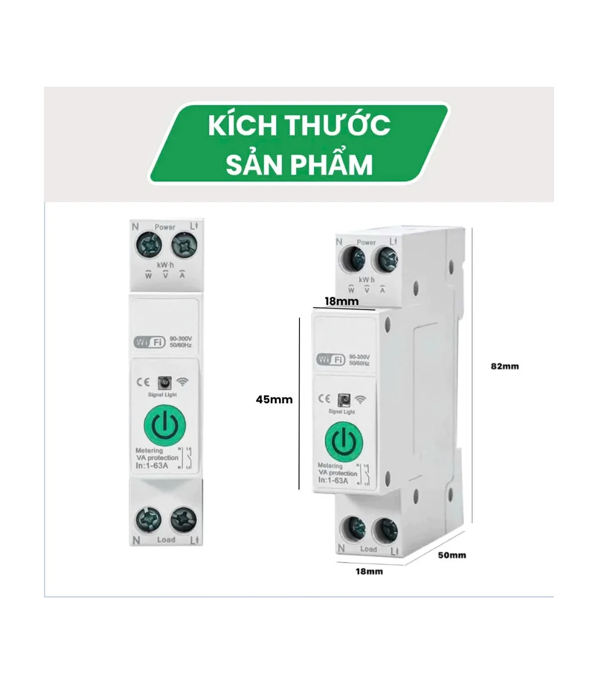 Aptomat thông minh Tuya Zigbee, CB Tuya 63A có đo điện | ⓿❾❼❼❹❼❽❹❻❻ | METAKING