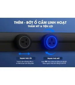 Ổ Cắm Đơn Eurob A0 Universal (Vỏ nhôm, Đen) I BH 2 Năm