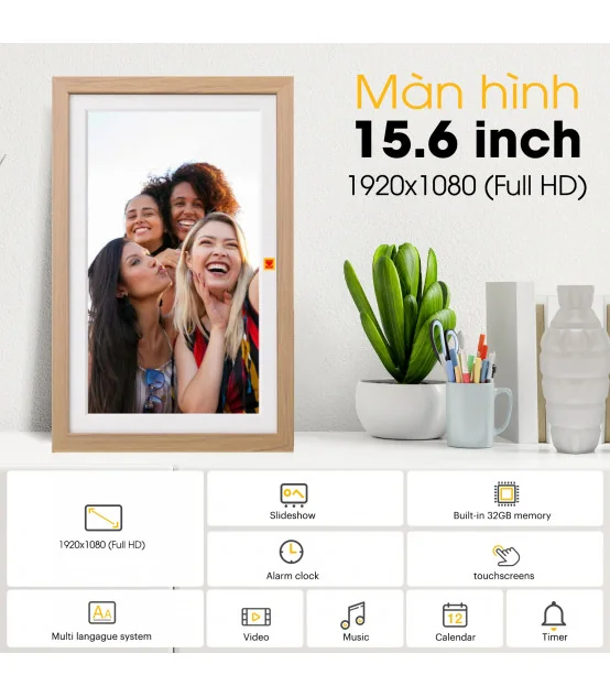 KODAK RCF-1561W Khung Ảnh Kỹ Thuật Số Thông Minh 15.6 inch – Người bạn đồng hành lưu giữ kỷ niệm | ⓿❾❼❼❹❼❽❹❻❻ | METAKING