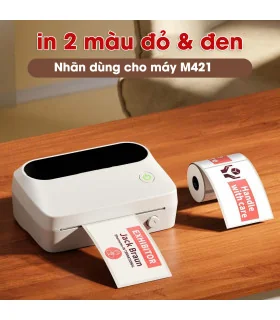 Nhãn Nhiệt KT-RM5080-100RB I Hai Màu Đỏ & Đen I Dùng Cho Máy M421