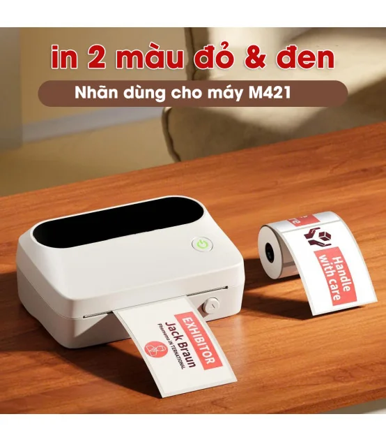 Nhãn Nhiệt KT-RM5080-100RB I Hai Màu Đỏ & Đen I Dùng Cho Máy M421 | ⓿❾❼❼❹❼❽❹❻❻ | METAKING