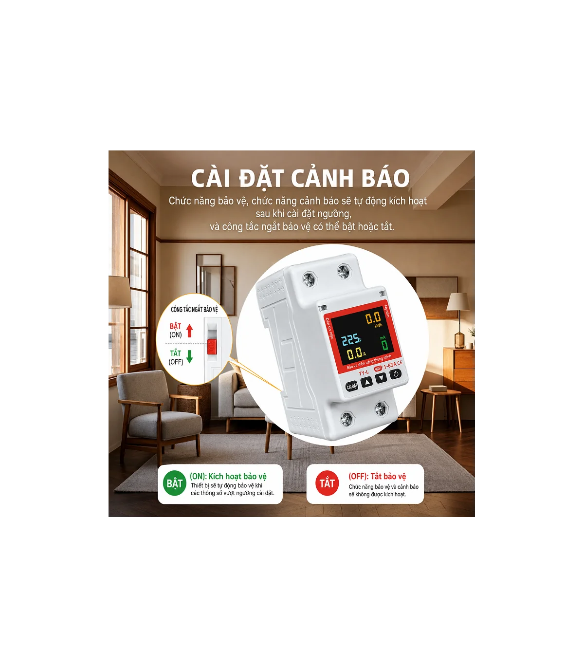 Công Tơ Điện Tử Thông Minh Wifi [ TUYA ], Chóng Rò Rỉ Điện, Đồng Hồ Đo Điện 63A, Điều Khiển Từ Xa | ⓿❾❼❼❹❼❽❹❻❻ | METAKING