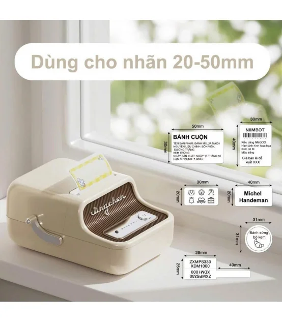 Máy in nhãn nhiệt Bluetooth NIIMBOT B21, lý tưởng cho gia đình, văn phòng và doanh nghiệp. | ⓿❾❼❼❹❼❽❹❻❻ | METAKING