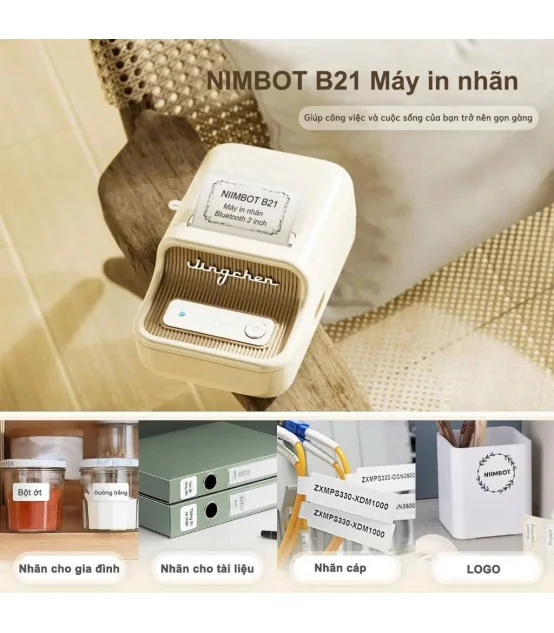 Máy in nhãn nhiệt Bluetooth NIIMBOT B21, lý tưởng cho gia đình, văn phòng và doanh nghiệp. | ⓿❾❼❼❹❼❽❹❻❻ | METAKING