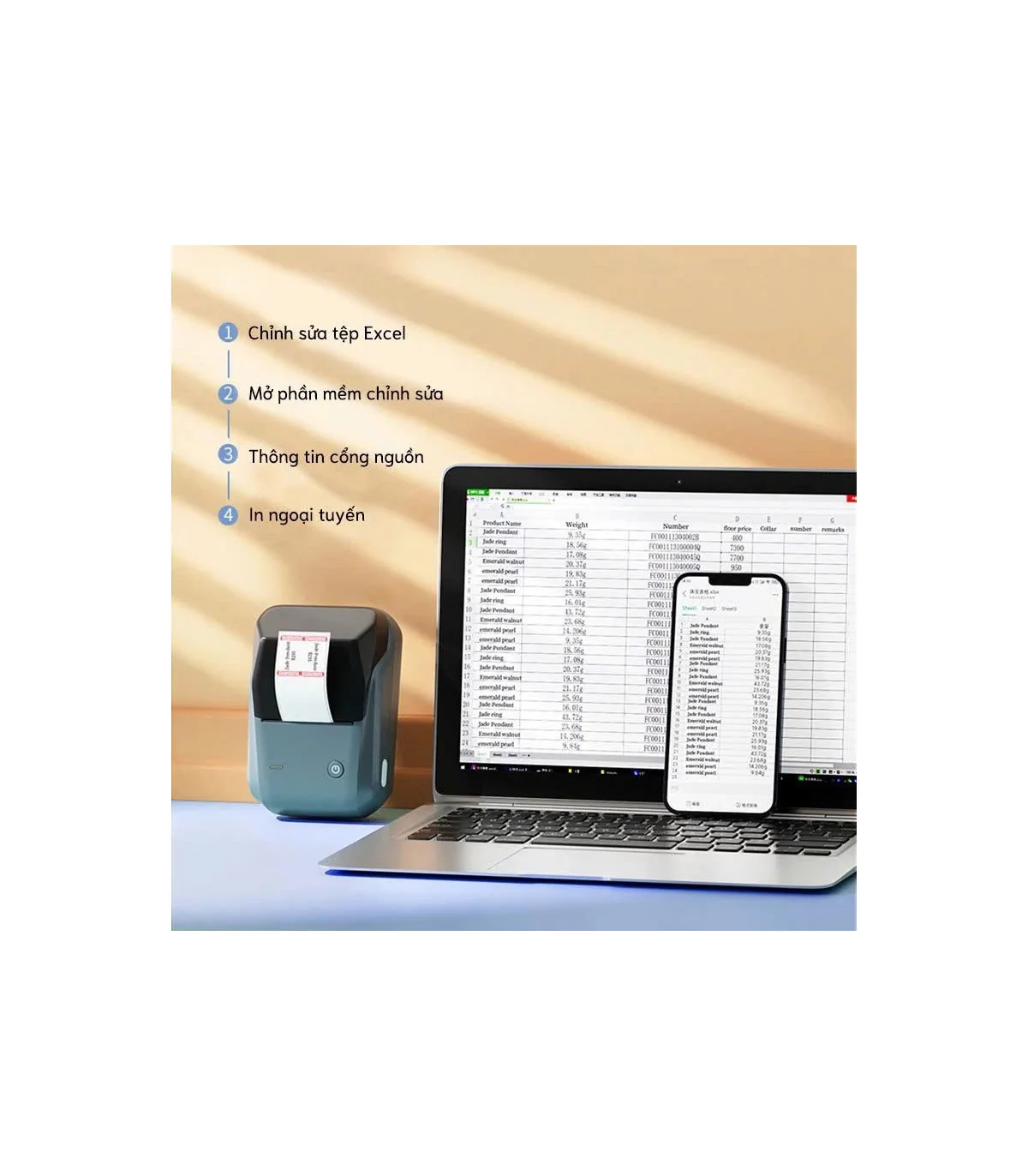 Máy in nhãn nhiệt Bluetooth NIIMBOT B1 | ⓿❾❼❼❹❼❽❹❻❻ | METAKING