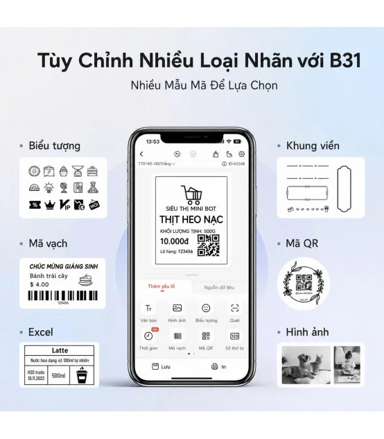 Máy in nhãn nhiệt Bluetooth NIIMBOT B31 | ⓿❾❼❼❹❼❽❹❻❻ | METAKING
