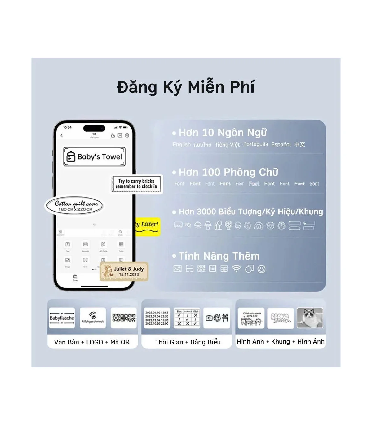 Máy in nhãn nhiệt Bluetooth NIIMBOT D11_H | ⓿❾❼❼❹❼❽❹❻❻ | METAKING