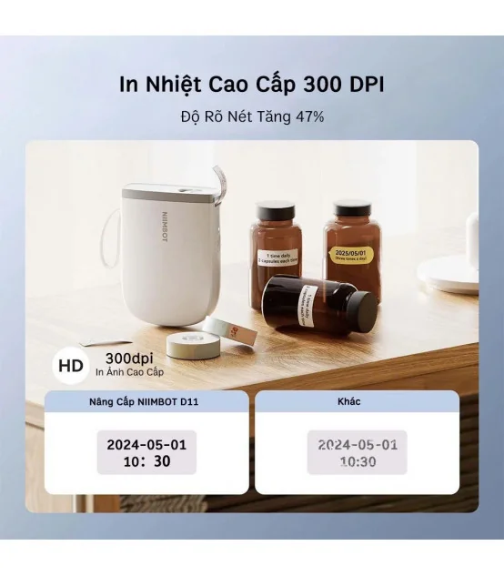 Máy in nhãn nhiệt Bluetooth NIIMBOT D11_H | ⓿❾❼❼❹❼❽❹❻❻ | METAKING
