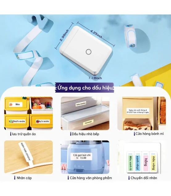 Máy in nhãn nhiệt Bluetooth NIIMBOT D110_M | ⓿❾❼❼❹❼❽❹❻❻ | METAKING