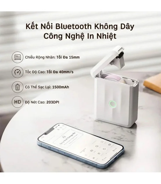 Máy in nhãn nhiệt Bluetooth NIIMBOT D110_M | ⓿❾❼❼❹❼❽❹❻❻ | METAKING