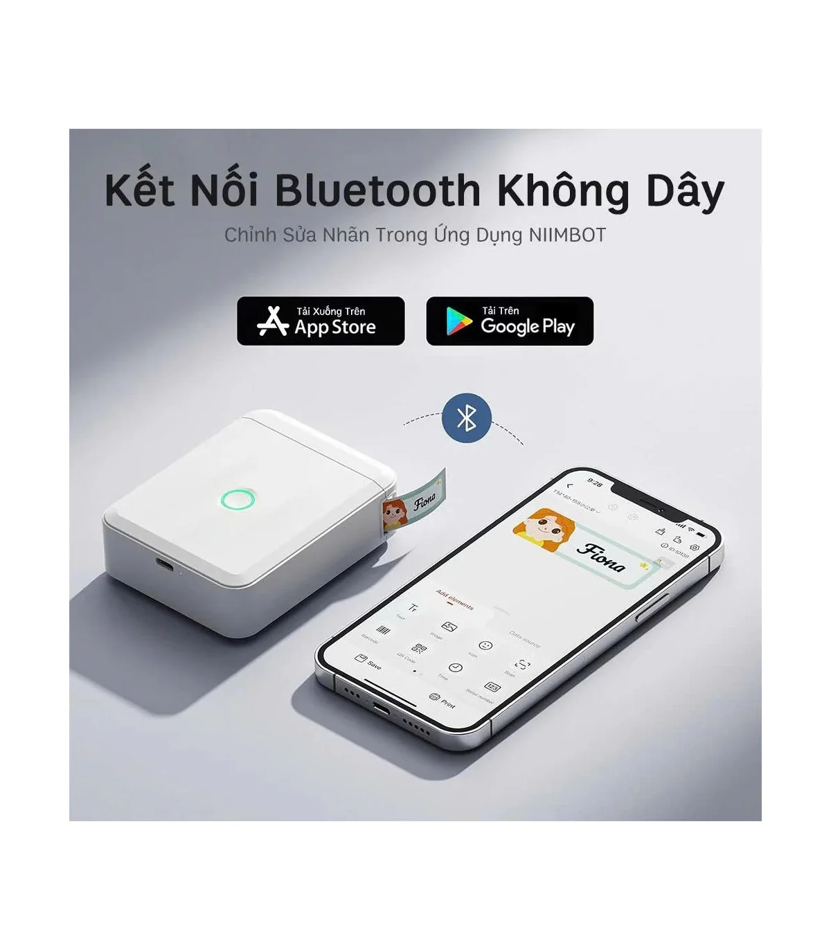 Máy in nhãn nhiệt Bluetooth NIIMBOT D110_M | ⓿❾❼❼❹❼❽❹❻❻ | METAKING