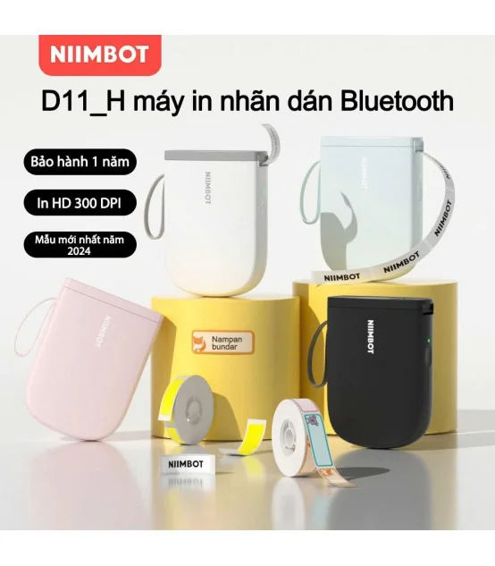 NIIMBOT D11_H - Máy in nhãn nhiệt Bluetooth | ⓿❾❼❼❹❼❽❹❻❻ | METAKING