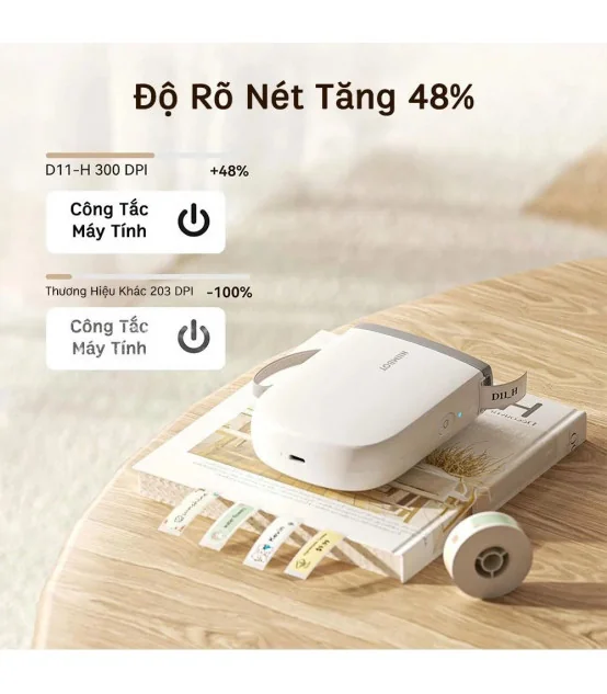 NIIMBOT D11_H - Máy in nhãn nhiệt Bluetooth | ⓿❾❼❼❹❼❽❹❻❻ | METAKING