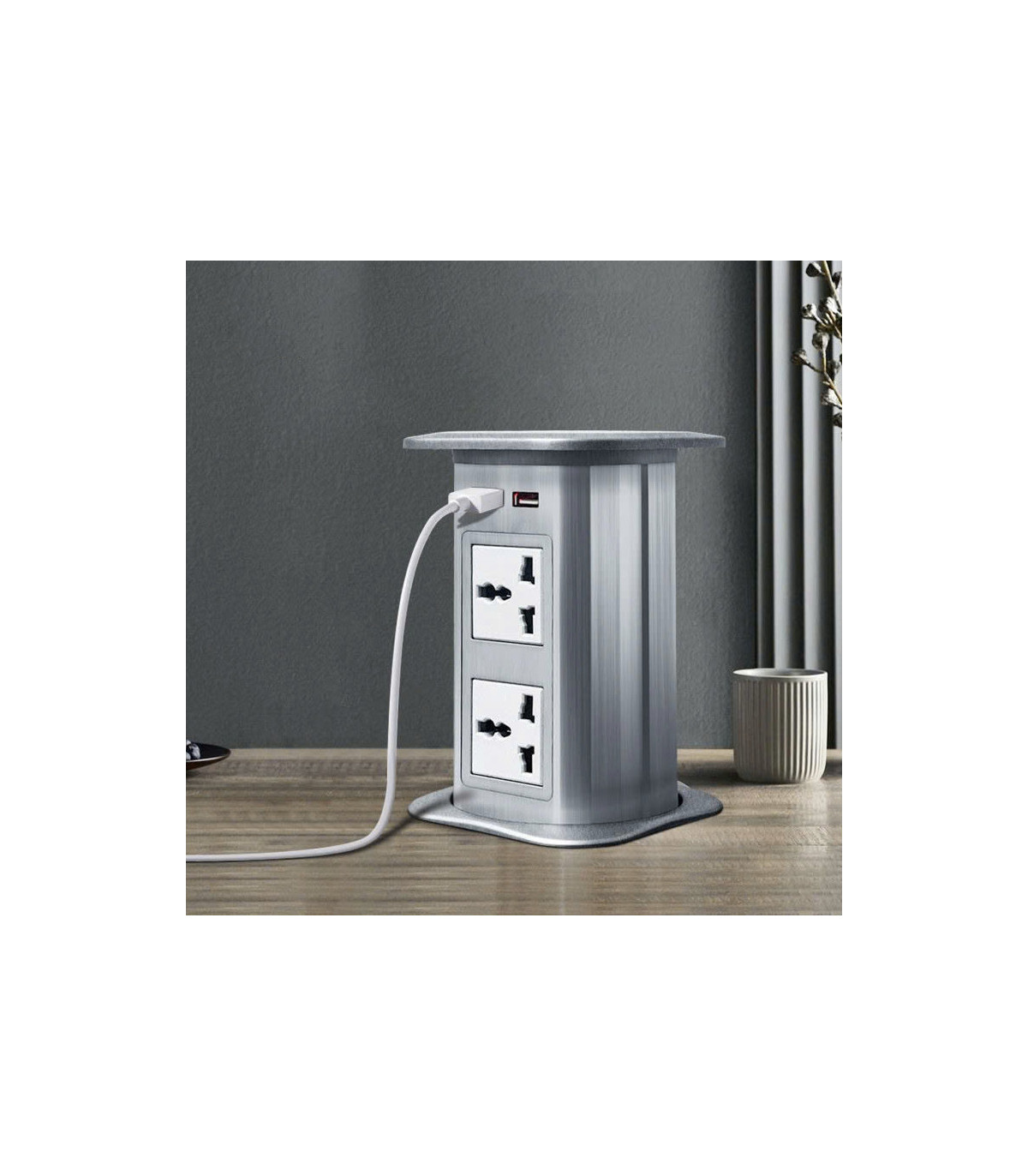 MK102ES Ổ Cắm Điện Âm Bàn Tích Hợp Sạc Không Dây 15W  - 04 Cổng Cắm - 02 USB A/C | ⓿❾❼❼❹❼❽❹❻❻ | METAKING