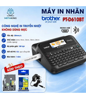 Máy in nhãn Brother PT-D610BT, kết nối Bluetooth®,USB | ⓿❾❼❼❹❼❽❹❻❻ ...