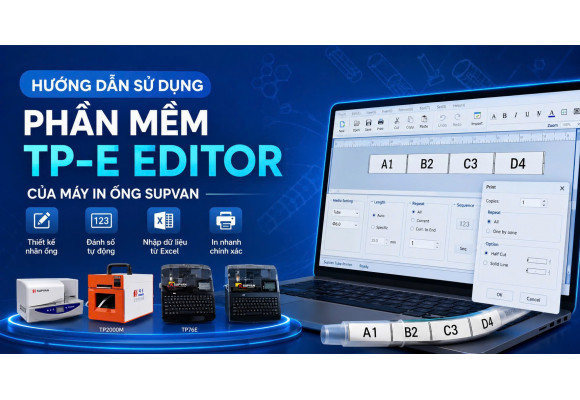 Hướng dẫn sử dụng phần mềm Supvan Editor