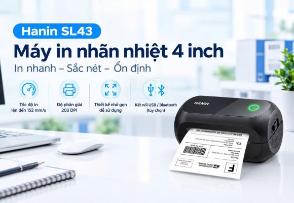 Máy in nhãn nhiệt 4 inch Hanin SL43